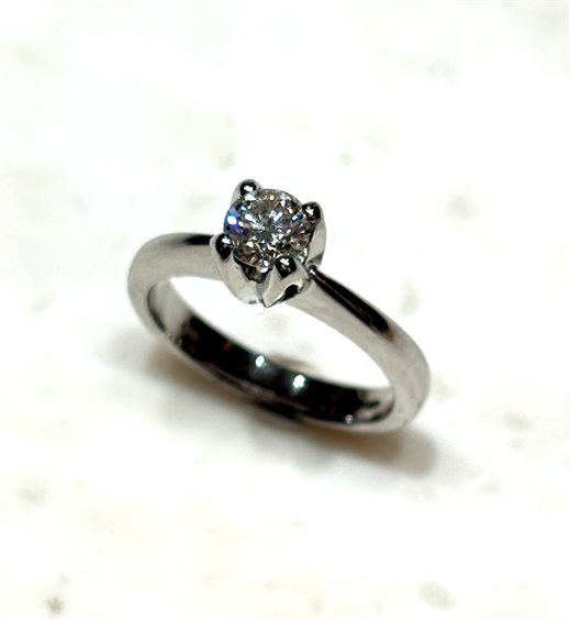 Anello Sommer Gioielli Donna Solitario in Oro bianco Diamante 0.49 Ct SOLITARIO DIA CT 0.49 VS/F - SOLITARIO DIA CT 0.49 VS/F